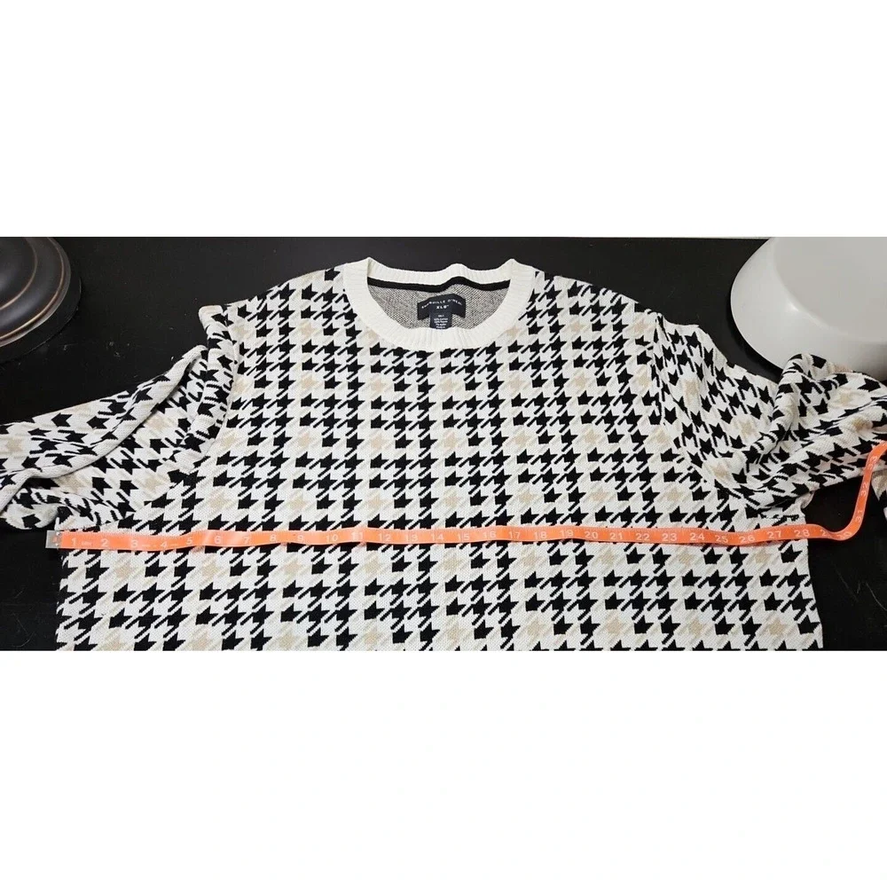 Shaquille O'Neal XLG Big‎ & Tall XXL Crew Pullover 2XL Sweater Houndstooth *EUC*